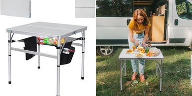 Portable Adjustable Height Picnic Table (23.6")
