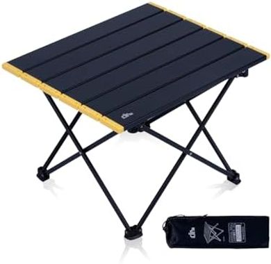 iClimb Ultralight Folding Camping Table (Black, Small)
