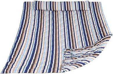 Blue Striped Quilted Hammock Pad & Pillow Set
