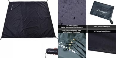 Ultralight Waterproof Tent Footprint & Groundsheet with Storage Bag
