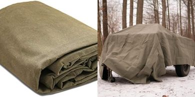 Heavy-duty waterproof canvas tarp (7