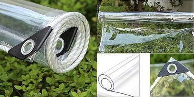 Heavy-duty clear vinyl tarp (4