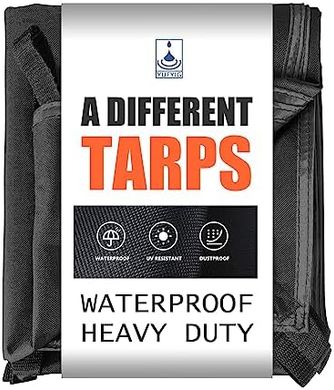 Heavy-duty 12x15ft waterproof tarp: robust, rip-proof canvas cover.
