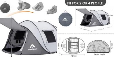 2-Person Waterproof Pop-Up Camping Tent (Military Surplus)
