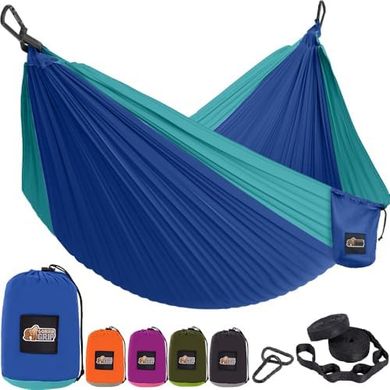 Gorilla Grip 400lb Camping Hammock (Blue, 10x6.5ft)
