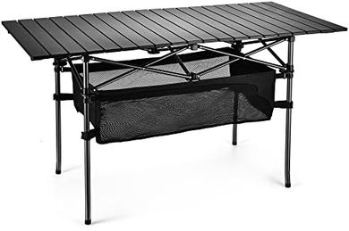 Portable Aluminum Camping & Picnic Table with Carry Bag
