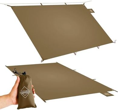 Ultralight Waterproof Tent Footprint (98"x55", Brown)
