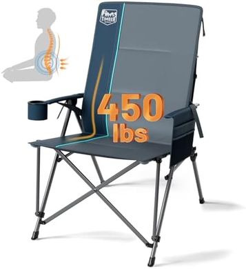 Oversized, Heavy-Duty Camping Chair with Lumbar Support (450 lbs)
