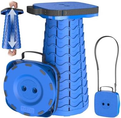 Heavy-duty Collapsible Camping Stool (Blue, 485lb capacity)
