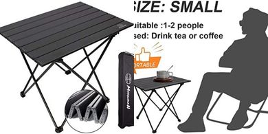 Lightweight Portable Aluminum Camping Table with Carry Bag
