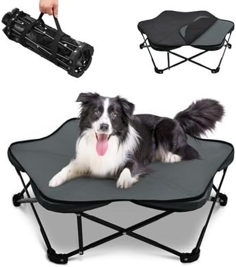 Pozico Hexagonal Elevated Dog Cot: Portable, Cooling, Breathable, up to 85 lbs
