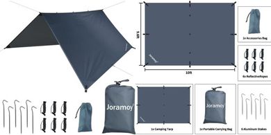 Waterproof 10x10ft Hammock Rain Fly & Tent Tarp with UV Protection
