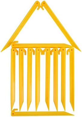 MUDOR Heavy-Duty Tent Stakes: 12 Pack, Durable Plastic, for Camping & Gardens
