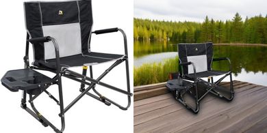 Freestyle Rocker XL Camping Chair: Portable, Rocking, Durable, with Side Table
