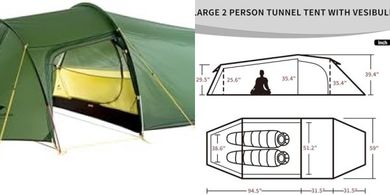 Naturehike Opalus 2-3 Person Backpacking Tent with Footprint
