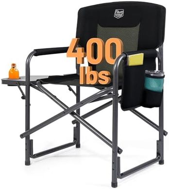 Lightweight Timber Ridge Camping Chair with Side Table (400lb)
