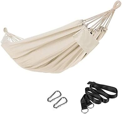 SONGICS Double Hammock (660lb, Beige): Outdoor Relaxation
