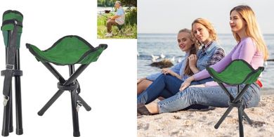 Cenbee Portable Camping Stool: 12.5" Height, 300 lb Capacity
