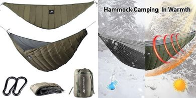 AYAMAYA Hammock Underquilt: Warm, Full-Length Insulation for Camping
