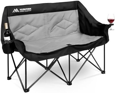Oversized Double Camping Loveseat: Heavy-Duty Folding Chair