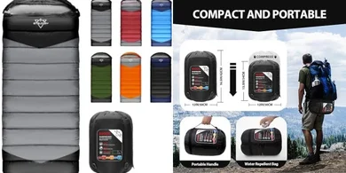 Lightweight 0° Sleeping Bags for Kids & Adults (3-4 Season)