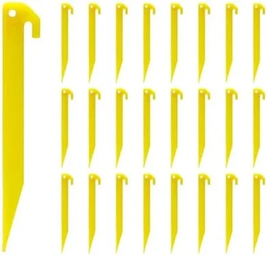 Durable Plastic Tent Pegs for Camping, Lawns, and Gardens