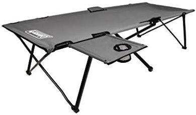 Coleman Pack-Away Extra-Wide Camping Cot with Side Table