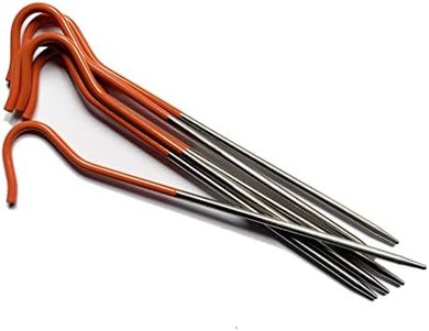 Vargo Titanium Tent Stakes (6-pack): Orange Head, Ultralight, Durable