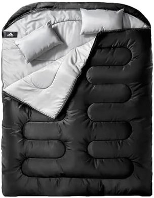 MEREZA XL Queen Double Sleeping Bag with Pillow (All-Season)
