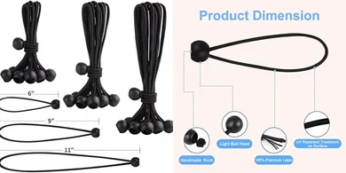 Heavy-Duty Bungee Balls: Tie-Down Cord for Canopies, Tents & More

