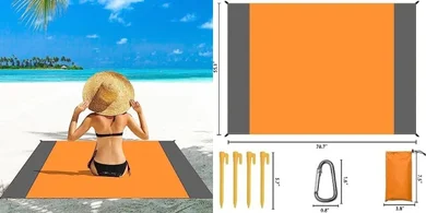 Waterproof Camping Tarp: Lightweight, Multi-Use Groundsheet (Orange, 55.1"x78.7")
