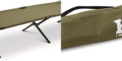 Heavy-Duty Portable Camping Cot (225 lb capacity)
