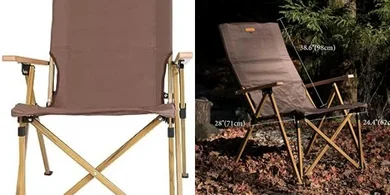 Adjustable Camping Chair with Armrests & Carry Bag