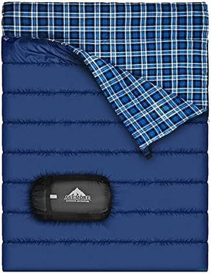 Double Queen Cotton Flannel Camping Sleeping Bag (Waterproof, Lightweight)
