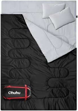 Ohuhu Queen Double Sleeping Bag: Waterproof, Cold Weather Camping
