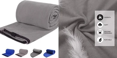 REDCAMP Fleece Sleeping Bag Liner: Warm, Cozy, Full-Size Travel Blanket