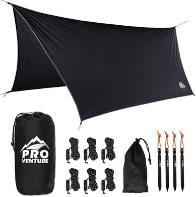 Waterproof Ripstop Nylon Hammock Rain Fly (12x9ft Hex)
