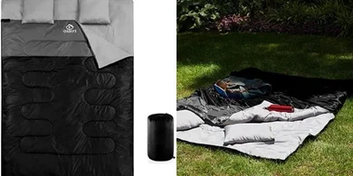 Double Queen XL Waterproof All-Season Sleeping Bag (2 Person)
